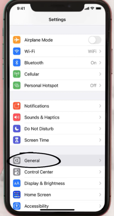 Go to General Settings: Open the Settings app on your iPhone, then scroll down and tap on "General"